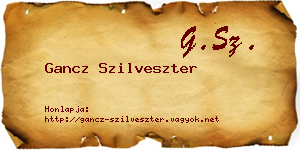 Gancz Szilveszter névjegykártya